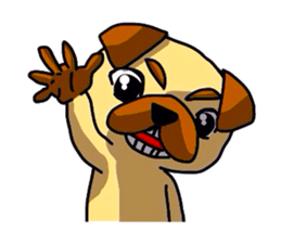 pretty pug (Only illustration ) sticker #2195926