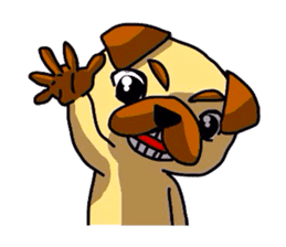 pretty pug (Only illustration ) sticker #2195926