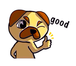 pretty pug (Only illustration ) sticker #2195927