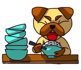 pretty pug (Only illustration ) sticker #2195928