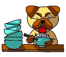 pretty pug (Only illustration ) sticker #2195928