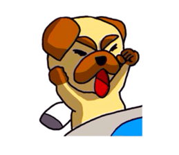 pretty pug (Only illustration ) sticker #2195930