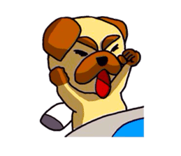 pretty pug (Only illustration ) sticker #2195930