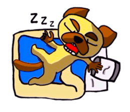 pretty pug (Only illustration ) sticker #2195931