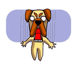 pretty pug (Only illustration ) sticker #2195932