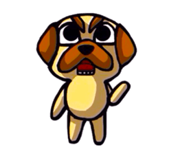 pretty pug (Only illustration ) sticker #2195937