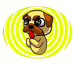 pretty pug (Only illustration ) sticker #2195940