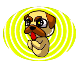 pretty pug (Only illustration ) sticker #2195940