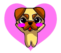 pretty pug (Only illustration ) sticker #2195941