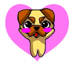 pretty pug (Only illustration ) sticker #2195941