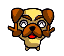 pretty pug (Only illustration ) sticker #2195942