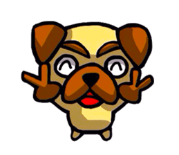 pretty pug (Only illustration ) sticker #2195942