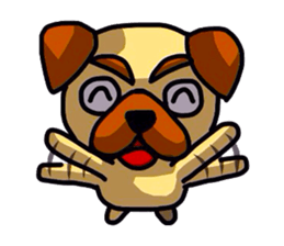 pretty pug (Only illustration ) sticker #2195943