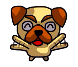 pretty pug (Only illustration ) sticker #2195943