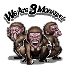 Three monkeys sticker #2196320
