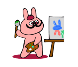 'IRO-USAGI' Colorful Bunny sticker #2197883