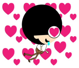 Morgan With The Afro Hair sticker #2198068