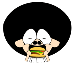 Morgan With The Afro Hair sticker #2198080