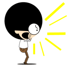 Morgan With The Afro Hair sticker #2198083