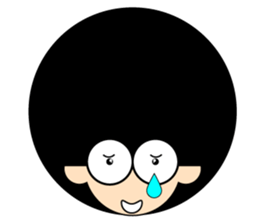 Morgan With The Afro Hair sticker #2198088