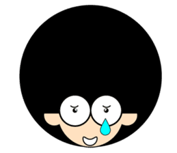 Morgan With The Afro Hair sticker #2198088