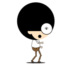 Morgan With The Afro Hair sticker #2198090