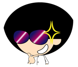 Morgan With The Afro Hair sticker #2198093