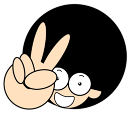 Morgan With The Afro Hair sticker #2198101