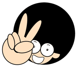 Morgan With The Afro Hair sticker #2198101