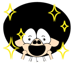 Morgan With The Afro Hair sticker #2198102