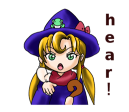 witch's room & frog English sticker #2198952