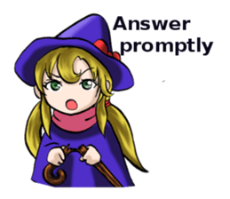 witch's room & frog English sticker #2198954