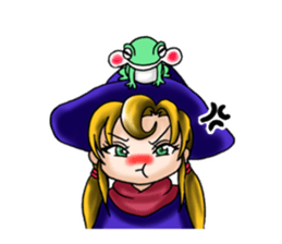 witch's room & frog English sticker #2198955