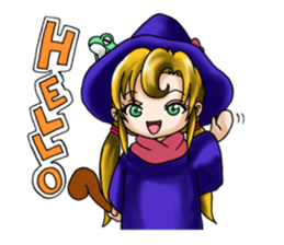 witch's room & frog English sticker #2198957