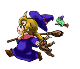 witch's room & frog English sticker #2198960