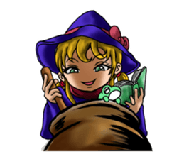 witch's room & frog English sticker #2198962