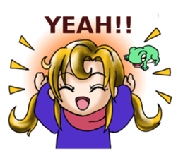 witch's room & frog English sticker #2198969