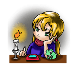 witch's room & frog English sticker #2198974