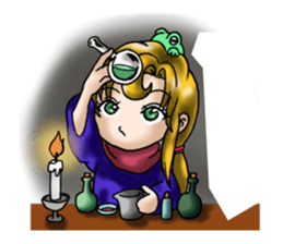 witch's room & frog English sticker #2198975