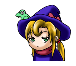 witch's room & frog English sticker #2198978