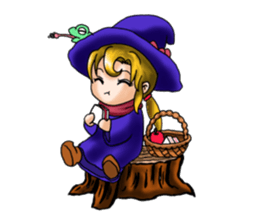 witch's room & frog English sticker #2198980