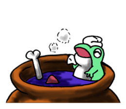 witch's room & frog English sticker #2198982