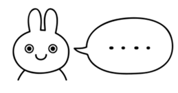 right size rabbit sticker #2200359