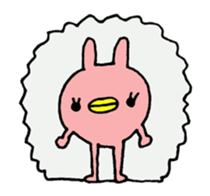 long legs rabbit sticker #2200527