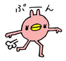 long legs rabbit sticker #2200532