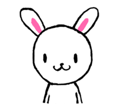 Biting rabbit and chicken Sticker sticker #2203364