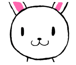 Biting rabbit and chicken Sticker sticker #2203365