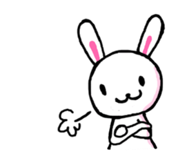 Biting rabbit and chicken Sticker sticker #2203383