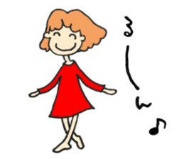 Girl of a slow pace sticker #2204051