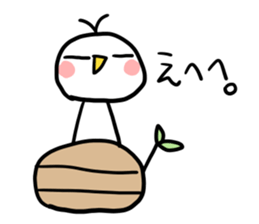 White bird 's in the nest sticker #2204929